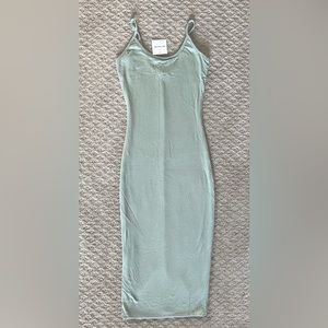 NWT Ribbed Sage Green Midi Dress
